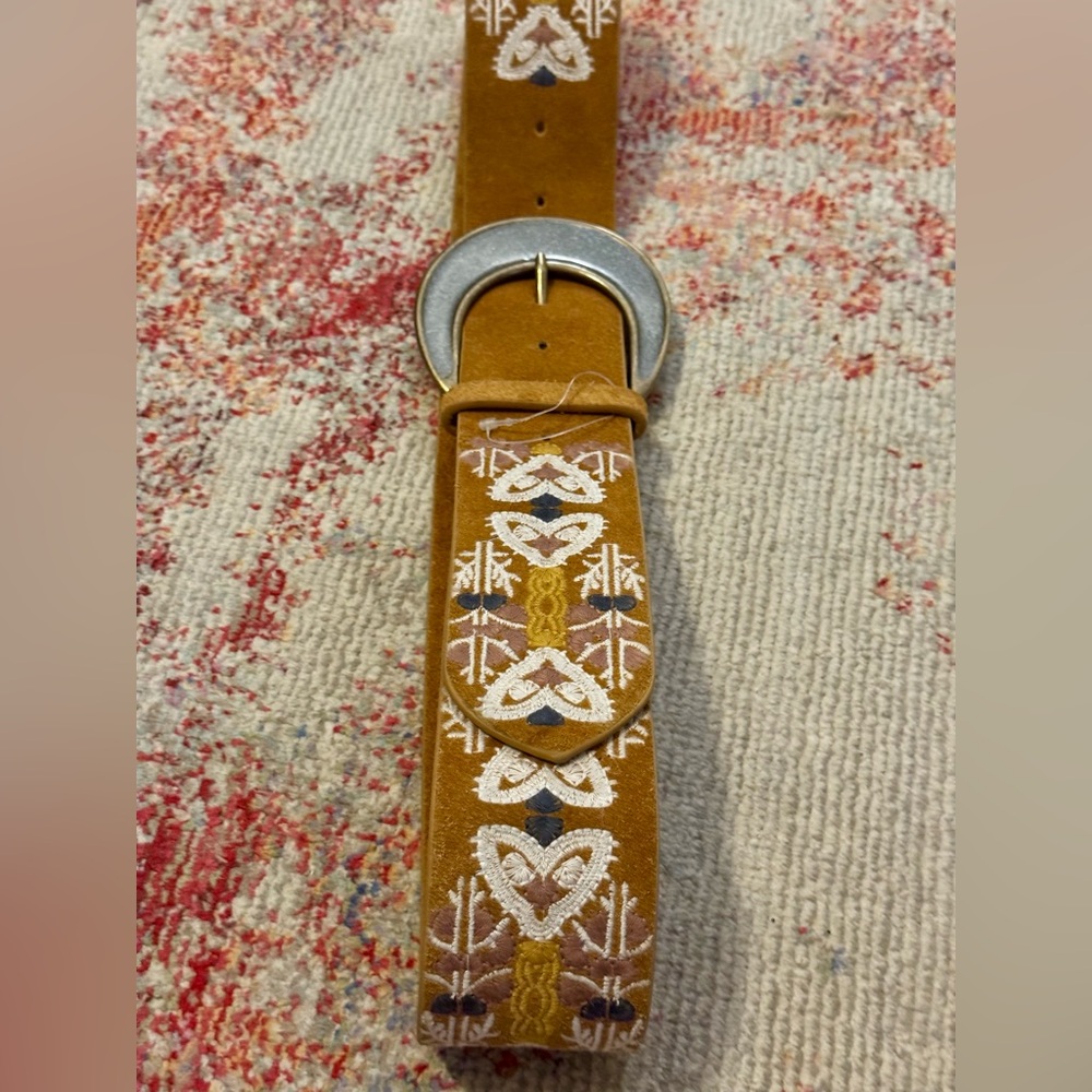 Free People Fleur Waist Belt – Embroidered Leather Boho Belt | M/L | NWOT - Picture 13 of 15